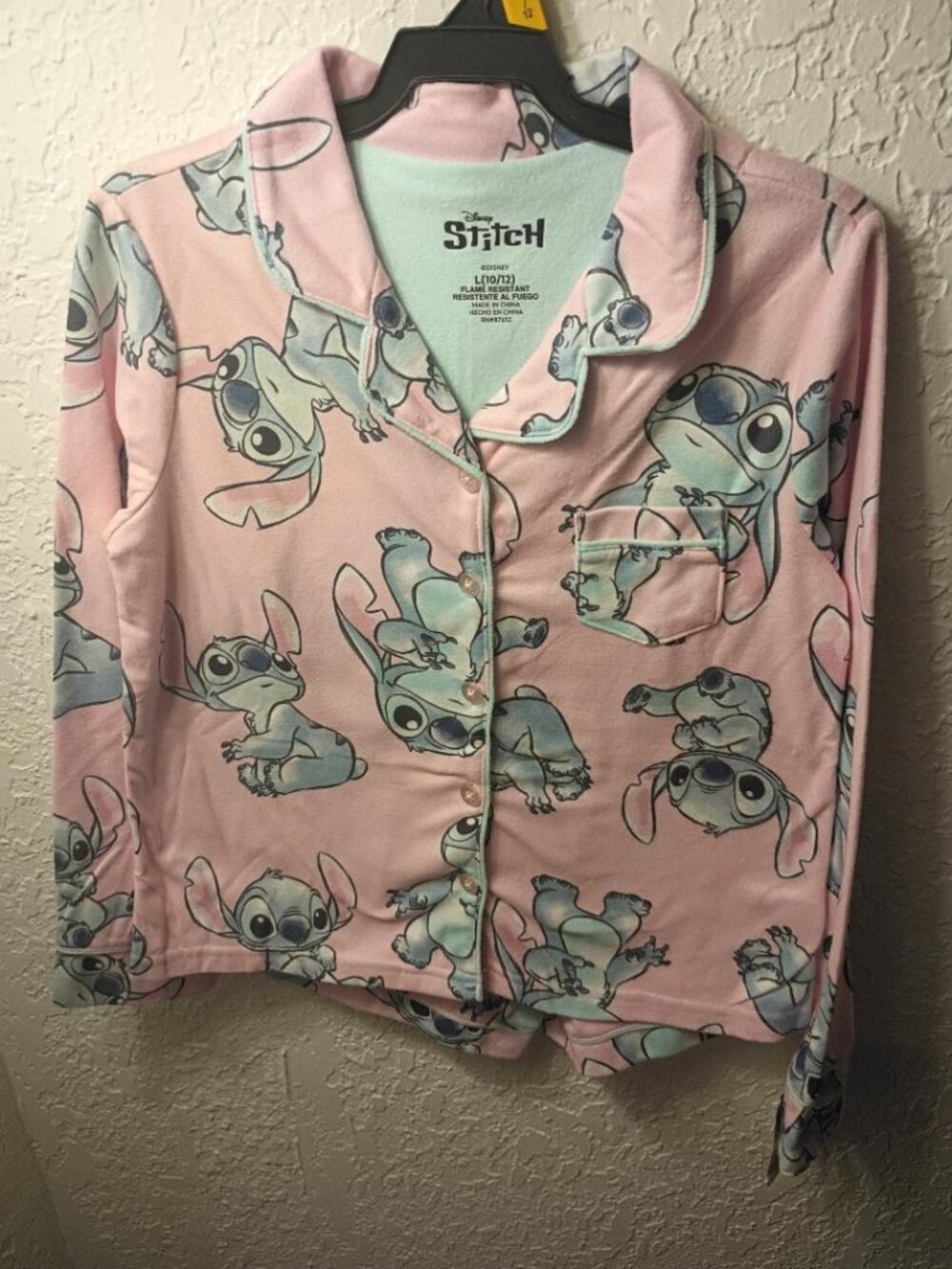 Disney Lilo and Stitch Girls Long Sleeve Coat and Shorts Pajama Set